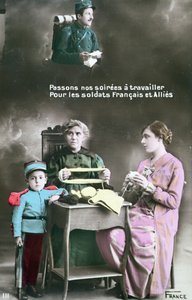 Patriotische Postkarte aus dem Ersten Weltkrieg von French School