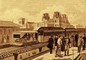 Erster elektrischer Zug der New Yorker U-Bahn von French School
