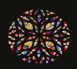 Flamboyant-Rosettenfenster von French School