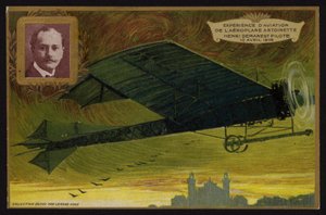 Flug des Antoinette-Flugzeugs von Henri Demanest, Frankreich