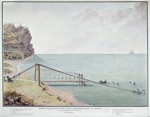 Schwimmende Brücke zum Laden von Kaffee, Saint-Denis, La Réunion, ca. 1730-40