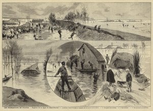 Überschwemmungen in Frankreich, 1897 von French School
