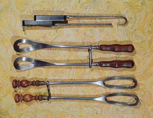 Zange verwendet von Jan Palfyn aus Gent (1650-1730) (Holz & Metall)