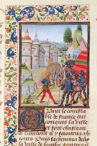 Die Belagerung von Brest im Jahr 1373, aus Froissarts Chronik