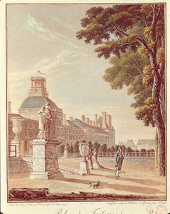 Frankreich, Paris, Tuilerienpalast, Gravur