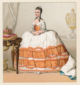 Frankreich XVIII. Jahrhundert Kostüm von French School