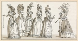 Frankreich XVIII. Jahrhundert Kostüm von French School