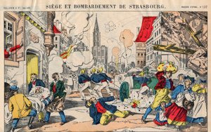 Französisch-Preußischer Krieg (1870-1871), am 23. August 1871 wurde Straßburg bombardiert und musste am 28. September kapitulieren. Epinal-Bild.