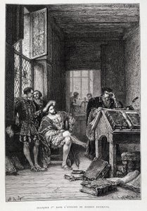 Franz I. im Atelier von Robert Estienne - Gravur
