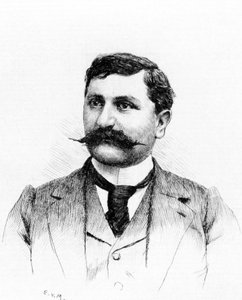 Francois DE NION (1856-1923), französischer Romanautor und Dramatiker. Zeichnung von Everet Louis Van Muyden (1853-1922). Gravur 1900 von French School