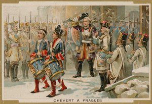 François de Chevert, französischer General, bei der Belagerung von Prag, 1741 von French School