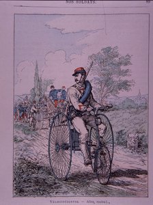 Französischer Armee-Dreiradfahrer (Velocipedist)