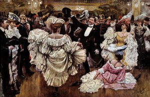 Französische Cancan-Tänzerinnen während einer Show in einem Kabarett, Anfang des 20. Jahrhunderts von French School