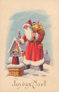 Französische Weihnachtskarte von French School
