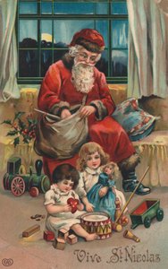Französische Weihnachtskarte von French School