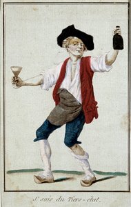 Französische Revolution: „Ich bin vom Dritten Stand“ Satirische Gravur des 18. Jahrhunderts. Paris, Nationalarchiv von French School