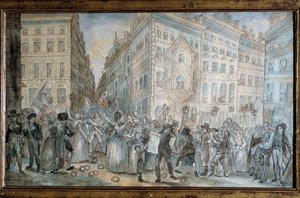 Französische Revolution: Pariser Straßenszene: der Zeitungsverkäufer von 