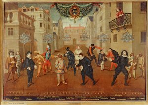 Französische und italienische Komödianten von French School