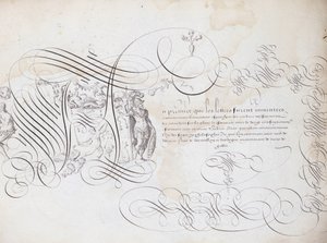 Französische Kalligraphie: Der Garten des Schreibens von Robert Vignon um 1600. Historische Bibliothek der Stadt Paris