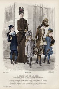Französische Modeplatte, späte 19. Jahrhundert von French School