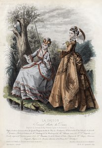Französische Modeplatte, späte 19. Jahrhundert von French School