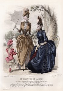 Französische Modeplatte, späte 19. Jahrhundert von French School
