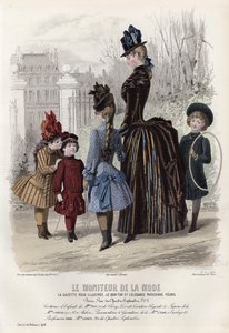 Französische Modeplatte, späte 19. Jahrhundert von French School