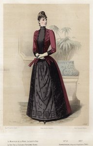 Französische Modeplatte, späte 19. Jahrhundert von French School