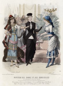 Französische Modeplatte, späte 19. Jahrhundert von French School