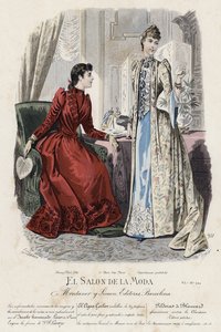 Französische Modeplatte, späte 19. Jahrhundert von French School