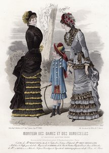 Französische Modeplatte, späte 19. Jahrhundert von French School