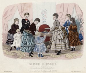 Französische Modeplatte, späte 19. Jahrhundert