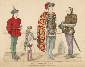 Französischer Herr und Diener, Mitte des 15. Jahrhunderts von French School