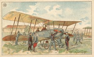 Französisches Militär-Doppeldeckerflugzeug von French School