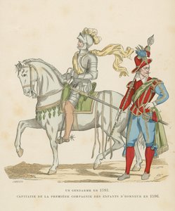 Französische Militäruniform, spätes 16. Jahrhundert von French School