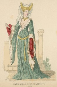 Französische Adlige zur Zeit von Karl VI., 1380 von French School