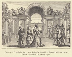 Frontispiz des ersten Aktes der Oper Armide und Renaud