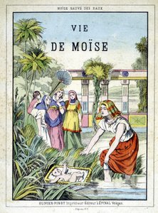 Frontispiz des Buches „Life of Moses“, ed. Olivier Pinot, Epinal, Ende des 19. Jahrhunderts