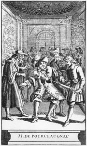 Frontispiz-Illustration aus Monsieur de Pourceaugnac von Moliere, ca. 1669 von French School
