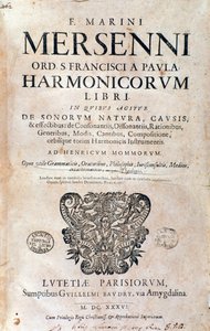 Frontispiz von Harmonie universelle von Marin Mersenne von French School