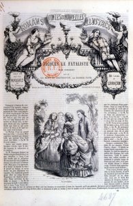 Frontispiz einer Sammlung von Romanen und Geschichten mit Jacques le Fataliste von Diderot, veröffentlicht in Paris 1849