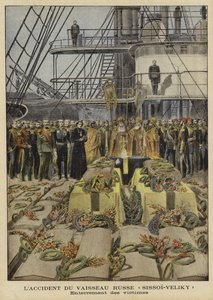Beerdigung der Opfer des Unfalls auf dem russischen Schlachtschiff Sissoi Veliky, 1897
