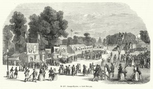 Jahrmarkt auf dem Carre Marigny, Champs Elysees, Paris von French School
