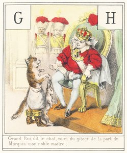 G H: Großer König, sagte die Katze, hier ist Wild vom Marquis, meinem edlen Herrn von French School