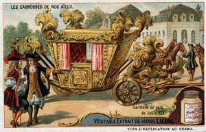 Gala-Kutsche von Ludwig XIV. - Liebig Chromolithographie, Anfang des 20. Jahrhunderts von French School