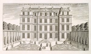 Gartenansicht des Hauses von Graf Vartenaer, ca. 1720er Jahre