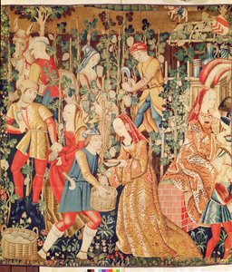 Traubenlese, Detail der Weinlese