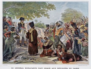 General Bonaparte dankt den Aufständen von Kairo - in „Victoires et Conquêtes des Armées Françaises“, Paris, 19. Jahrhundert