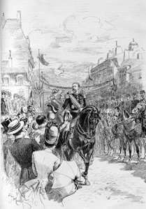 General Boulanger trat offiziell in Clermont-Ferrand 1887 ein