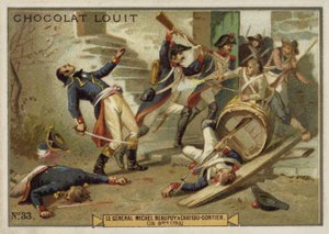 General Michel de Beaupuy verwundet bei Chateau-Gontier, Aufstand in der Vendée, Französische Revolution, 26. Oktober 1793 von French School